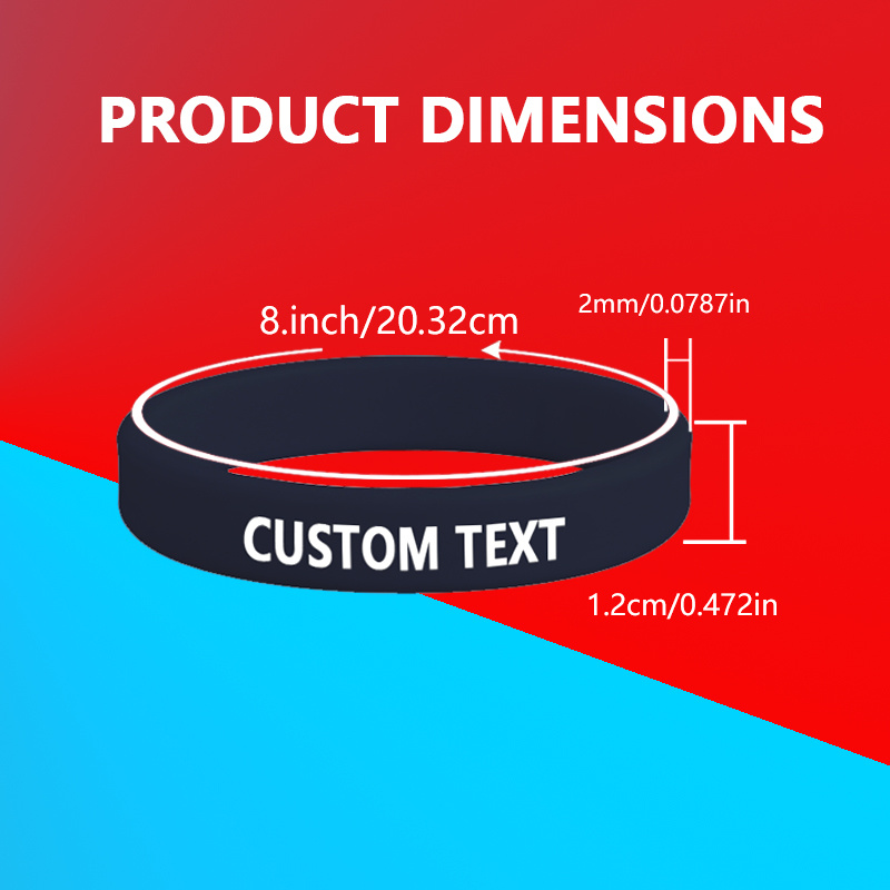 70pcs Custom Silicone Wristbands, Personalised Gift Set